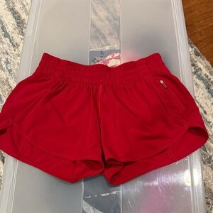 Lululemon Athletica Red Athletic Shorts